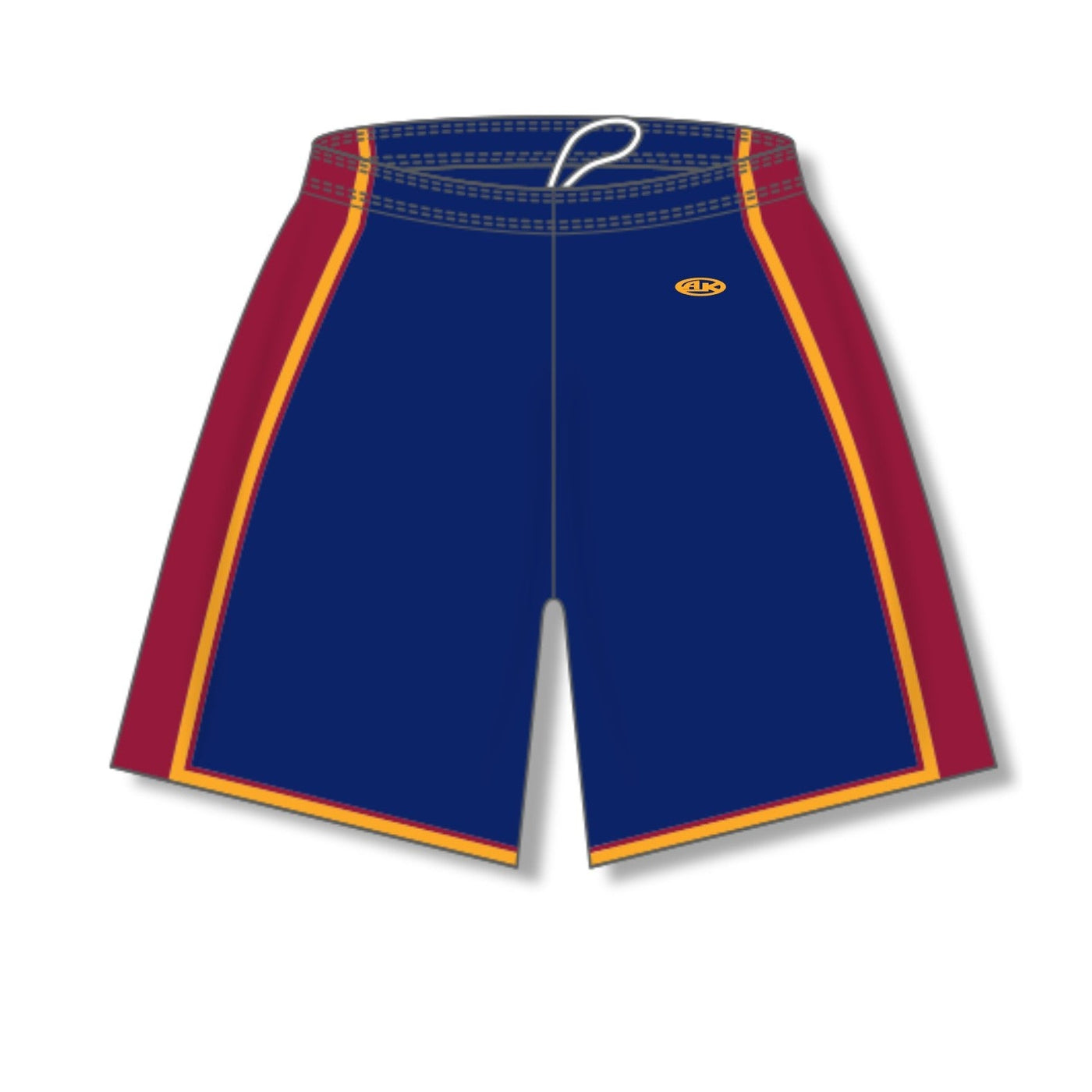 Dry-Flex Pro Style Basketball Shorts-Navy-Maroon-Gold