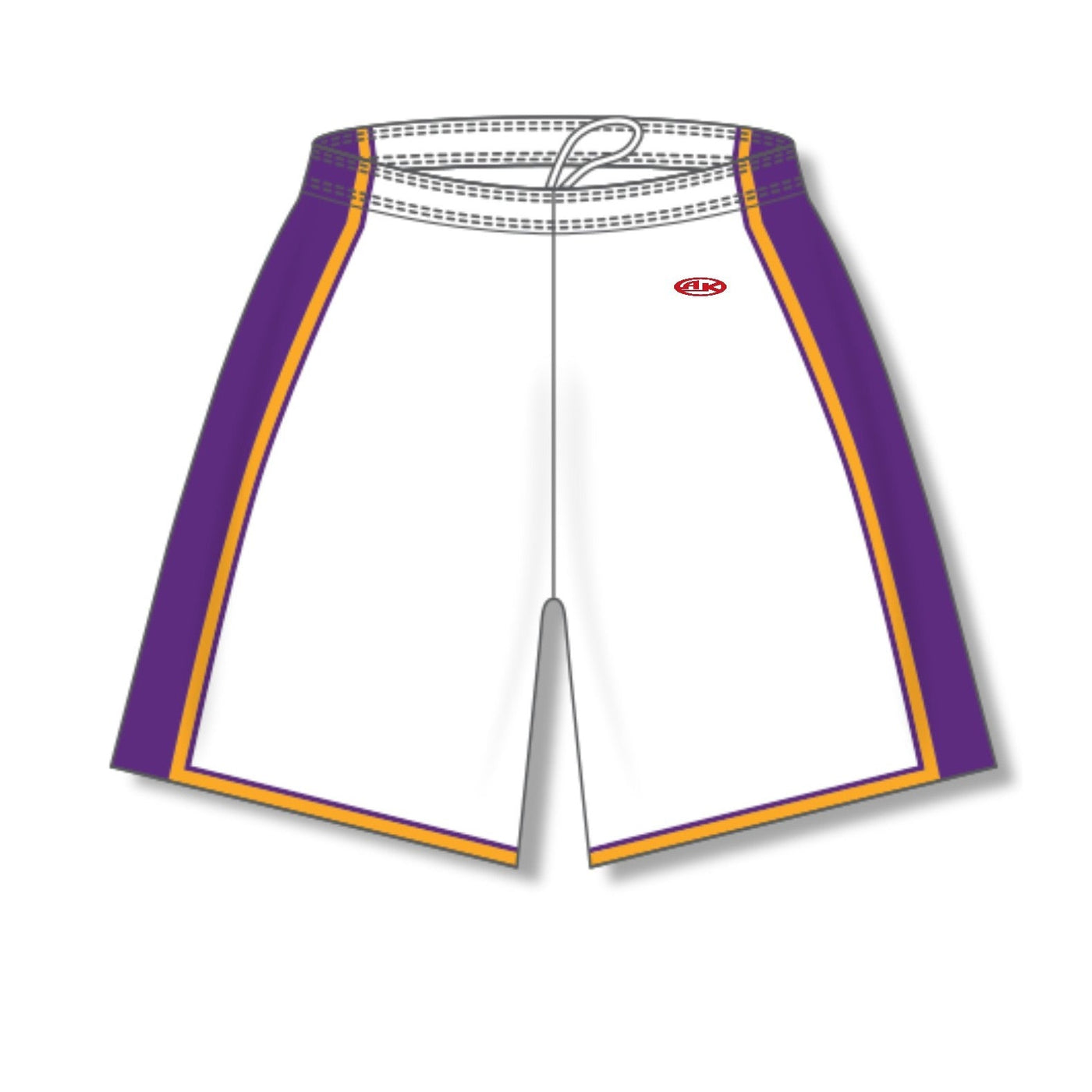 Dry-Flex Pro Style Basketball Shorts-White-Purple-Gold