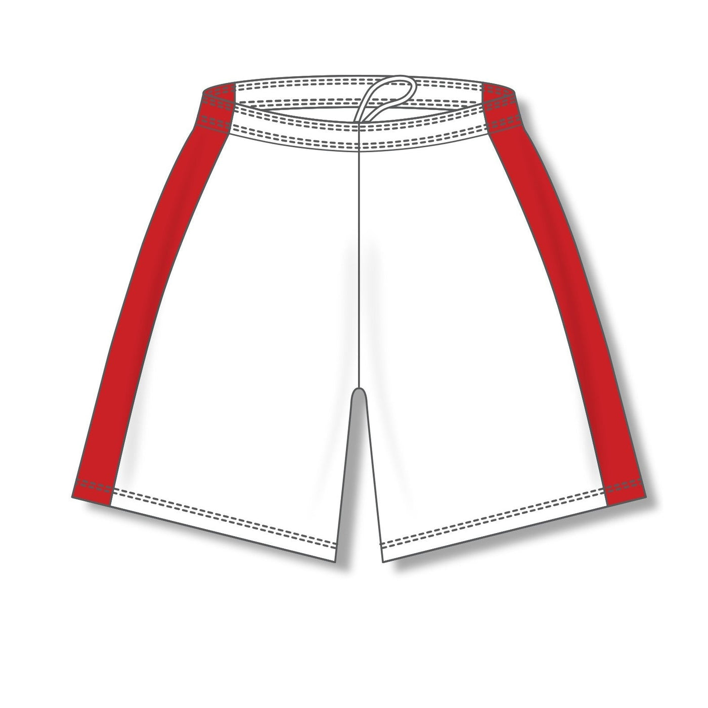 Dry-Flex White and Red Basketball Shorts