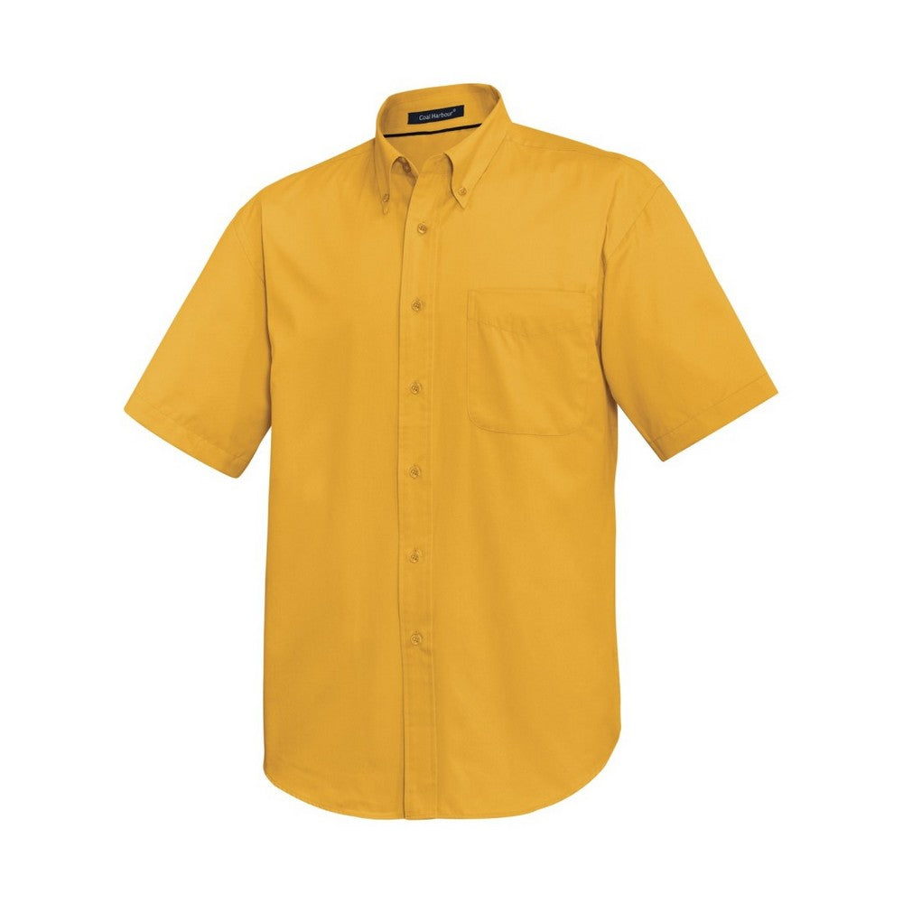 Easy Care Short Sleeve Woven Shirt Athletic Gold