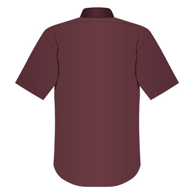Easy Care Short Sleeve Woven Shirt Burgundy