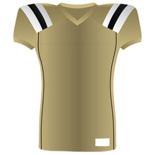 Load image into Gallery viewer, Augusta TForm Football Jersey Vegas Gold-Black-White
