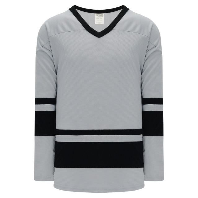 Grey/Black Adult League Series H6400 Jersey - Front View