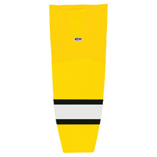 Load image into Gallery viewer, Striped Dry-Flex Moisture Wicking Yellow/White Hockey Socks
