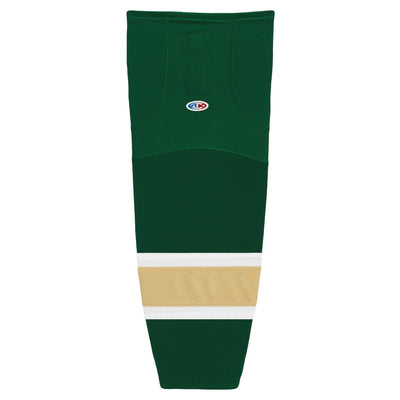 Striped Dry-Flex Moisture Wicking Green/Cream Hockey Socks