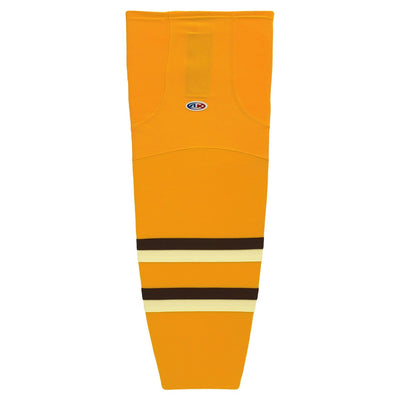 Striped Dry-Flex Moisture Wicking Gold/Maroon Hockey Socks