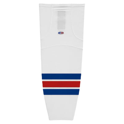 Striped Dry-Flex Moisture Wicking White/Royal Hockey Socks