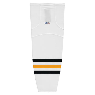 Striped Dry-Flex Moisture Wicking White/Black/Gold Hockey Socks