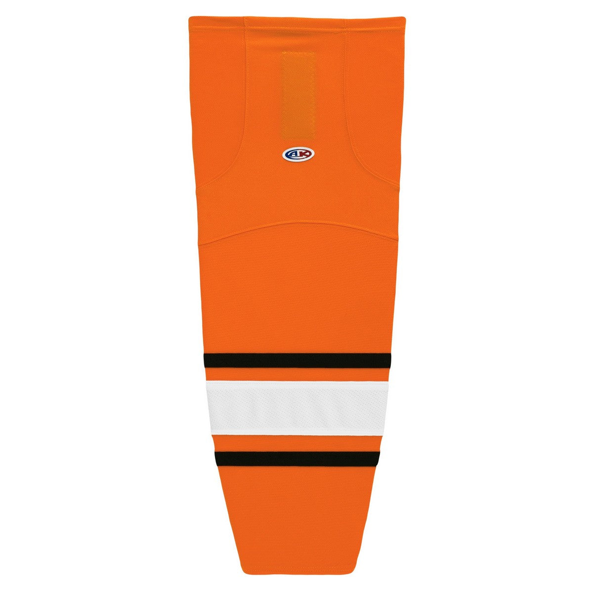 Striped Dry-Flex Moisture Wicking Orange/White Hockey Socks