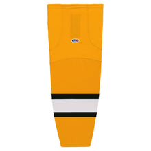 Load image into Gallery viewer, Striped Dry-Flex Moisture Wicking Gold/White/Black Hockey Socks

