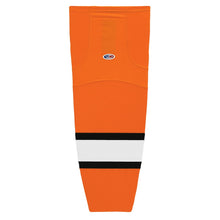 Load image into Gallery viewer, Striped Dry-Flex Moisture Wicking Orange/Black/White Hockey Socks
