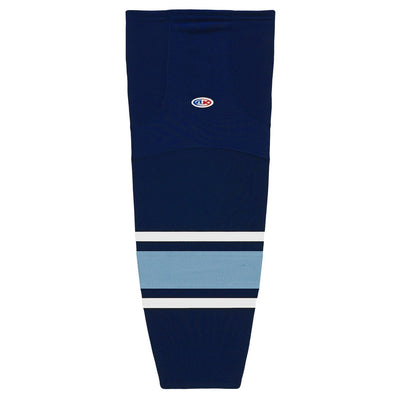 Striped Dry-Flex Moisture Wicking Blue/White/Powder Hockey Socks