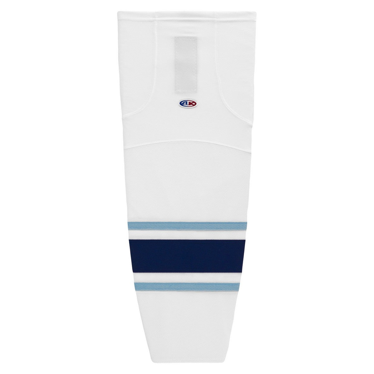 Striped Dry-Flex Moisture Wicking White/Powder/Navy Hockey Socks