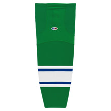 Load image into Gallery viewer, Striped Dry-Flex Moisture Wicking Kelly Green Gree/White Hockey Socks
