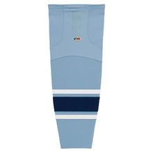 Load image into Gallery viewer, Striped Dry-Flex Moisture Wicking Blue/Navy Hockey Socks
