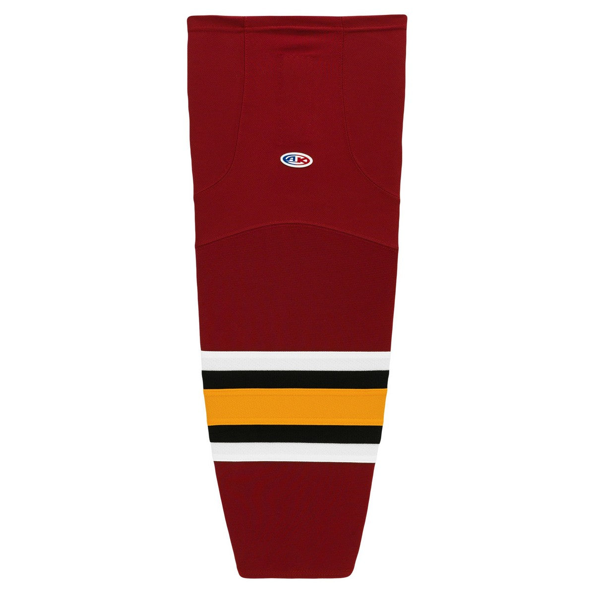 Striped Dry-Flex Moisture Wicking Maroon/White/Navy/Yellow Hockey Socks