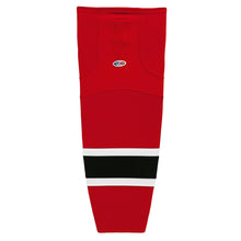 Load image into Gallery viewer, Striped Dry-Flex Moisture Wicking Red/Black/White Hockey Socks
