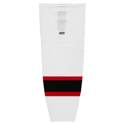 Striped Dry-Flex Moisture Wicking White/Black/Red/Hockey Socks