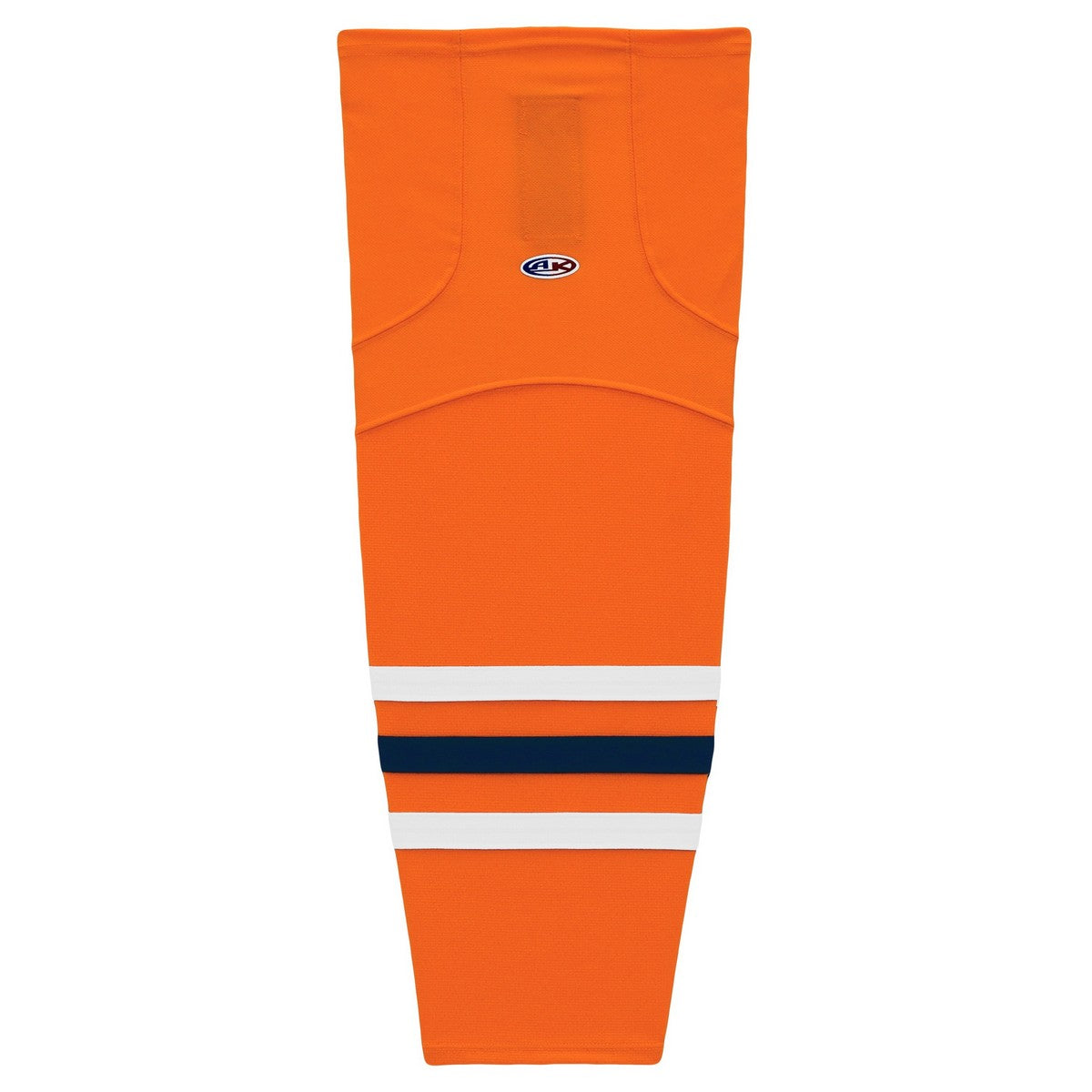 Striped Dry-Flex Moisture Wicking Orange/Navy/White Hockey Socks