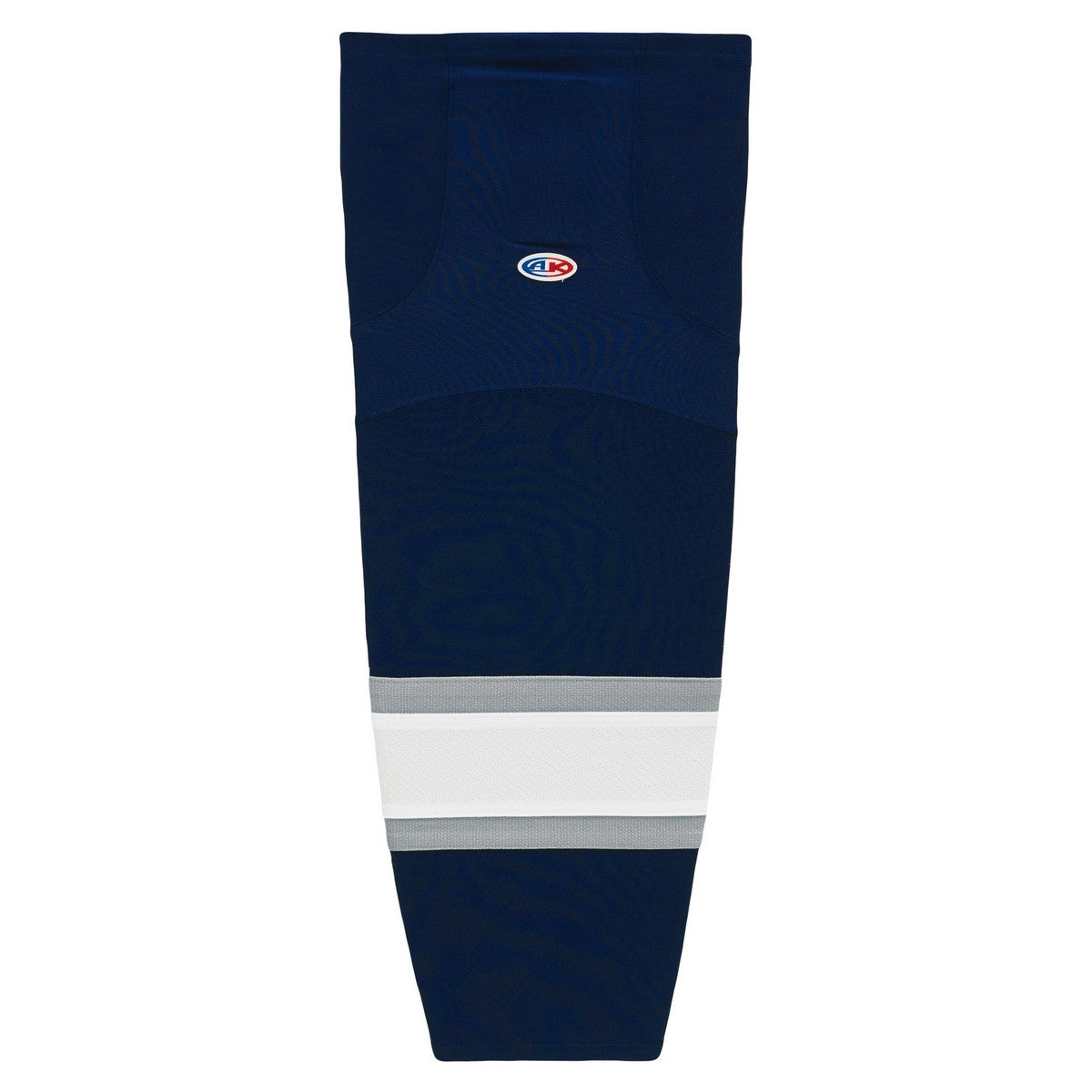 Striped Dry-Flex Moisture Wicking Navy/White/Grey Hockey Socks