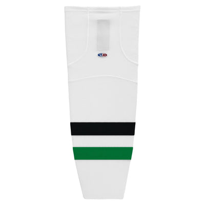 Striped Dry-Flex Moisture Wicking White/Green/Black Hockey Socks