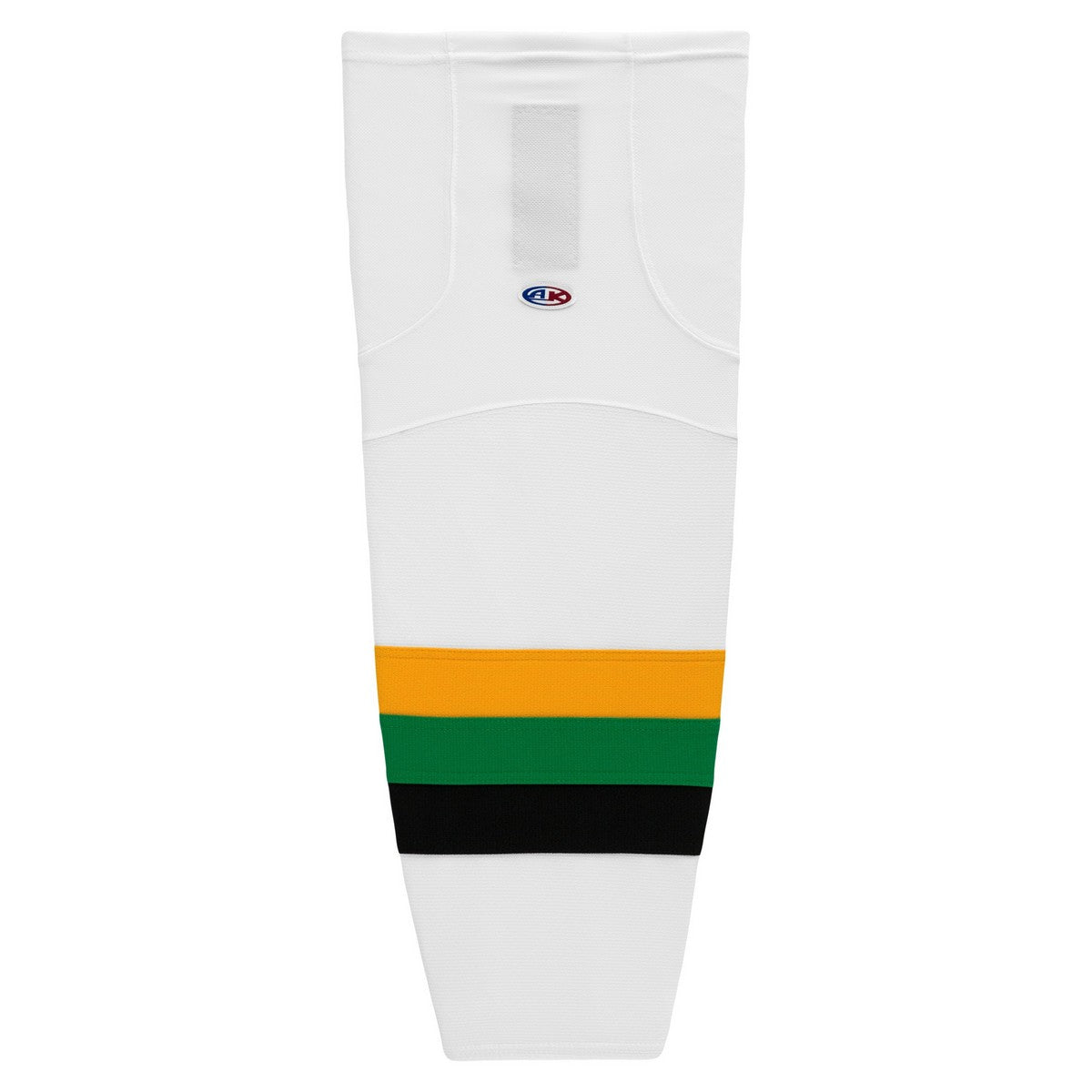 Striped Dry-Flex Moisture Wicking White/Green/Gold Hockey Socks
