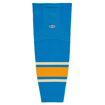 Striped Dry-Flex Moisture Wicking Blue/Yellow/White Hockey Socks