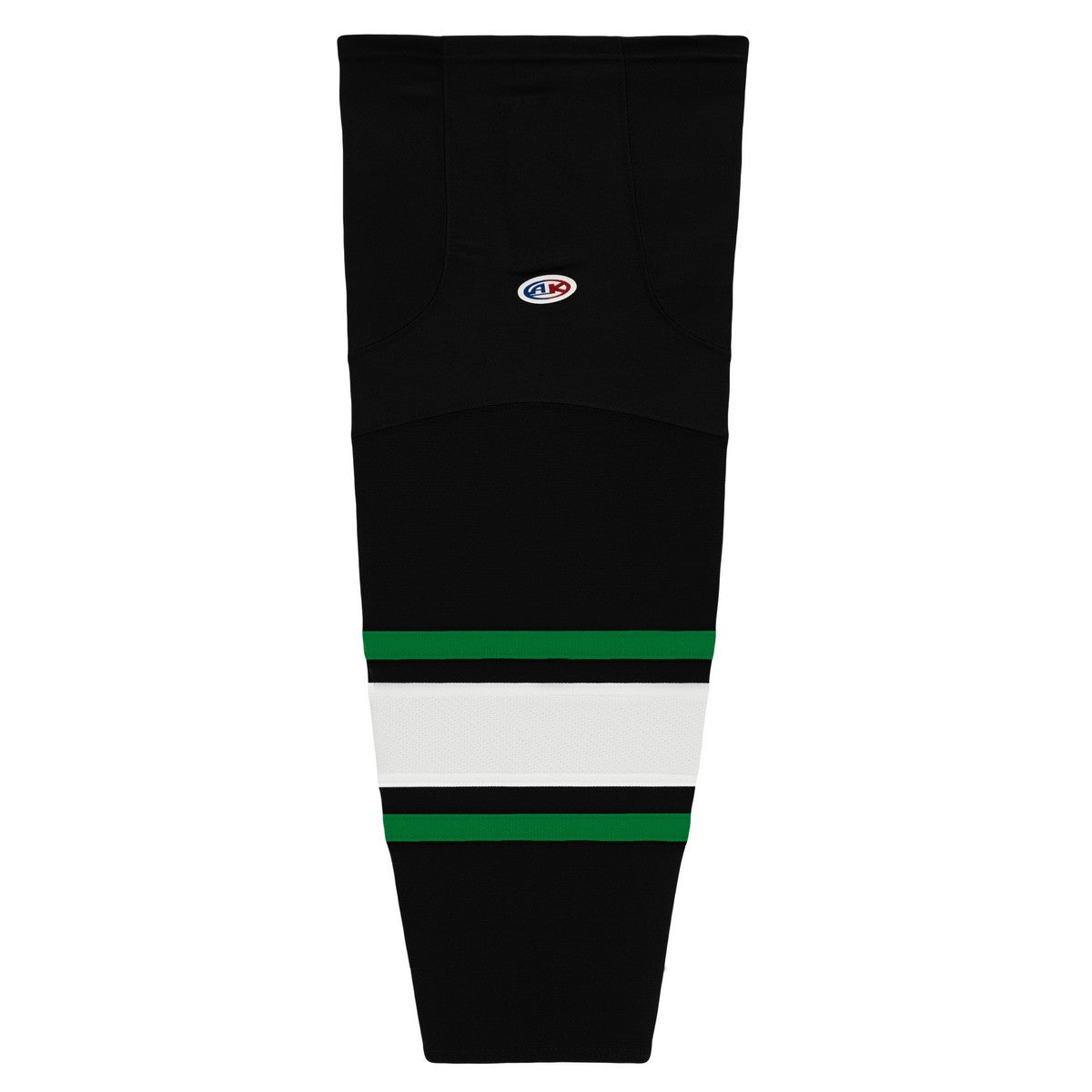 Striped Dry-Flex Moisture Wicking Black/White/Kelly Green Hockey Socks