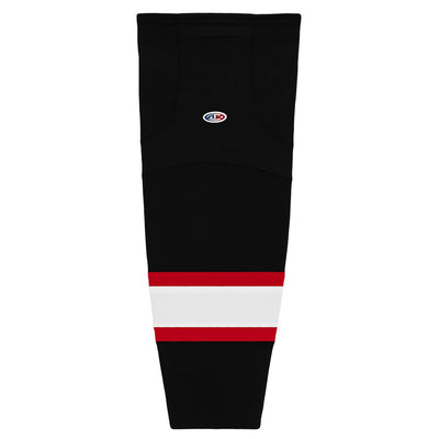 Striped Dry-Flex Moisture Wicking Black/Red Hockey Socks