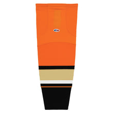Load image into Gallery viewer, Striped Dry-Flex Moisture Wicking Orange/Black/Gold Hockey Socks
