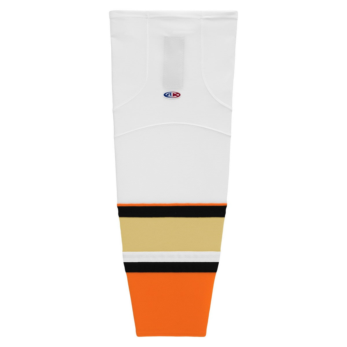 Striped Dry-Flex Moisture Wicking White/Orange/Gold Hockey Socks