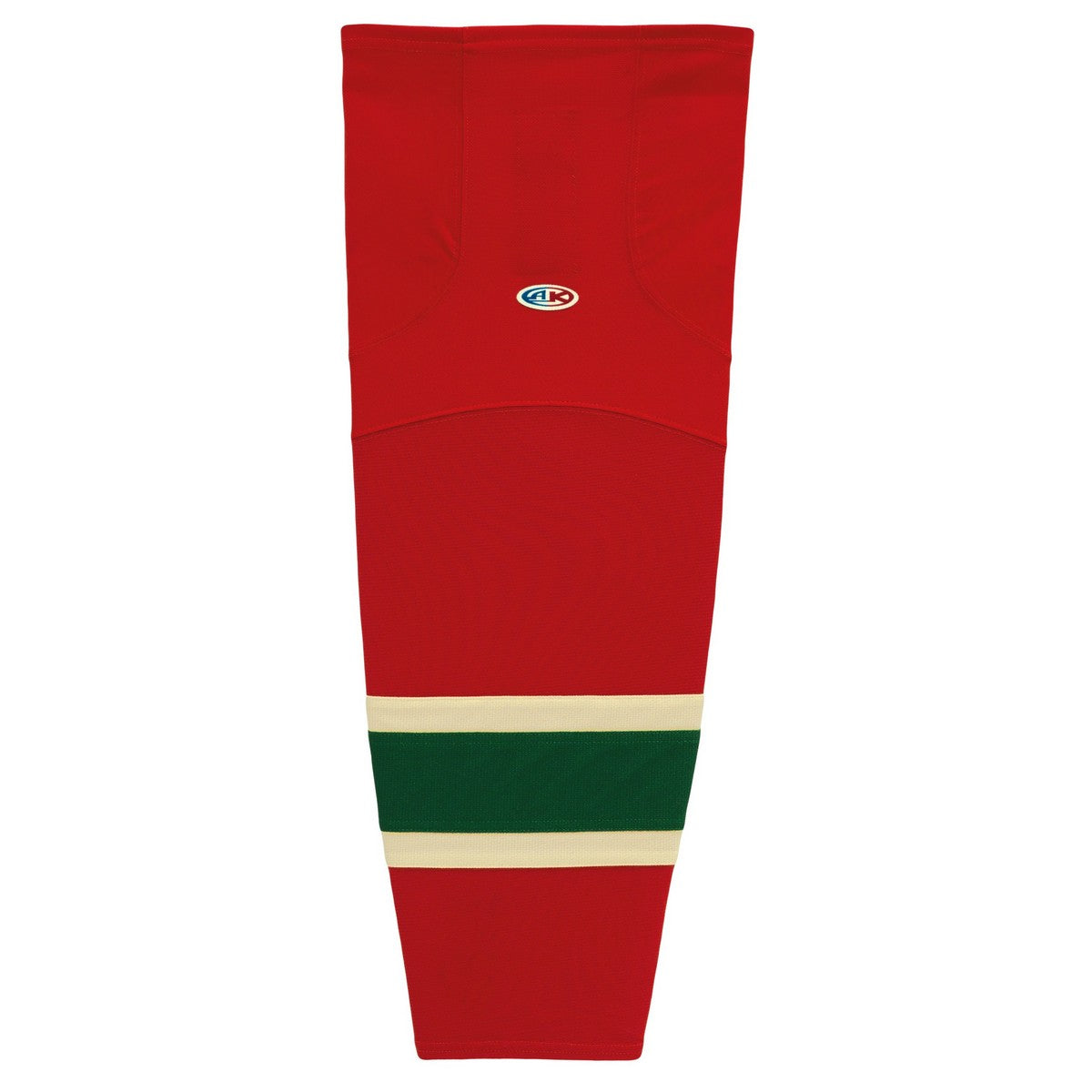 Striped Dry-Flex Moisture Wicking Red/Cream/Green Hockey Socks