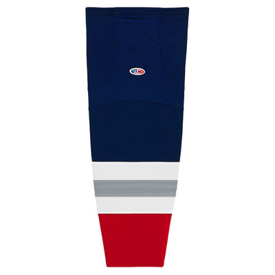 Striped Dry-Flex Moisture Wicking Navy/White/Red Hockey Socks