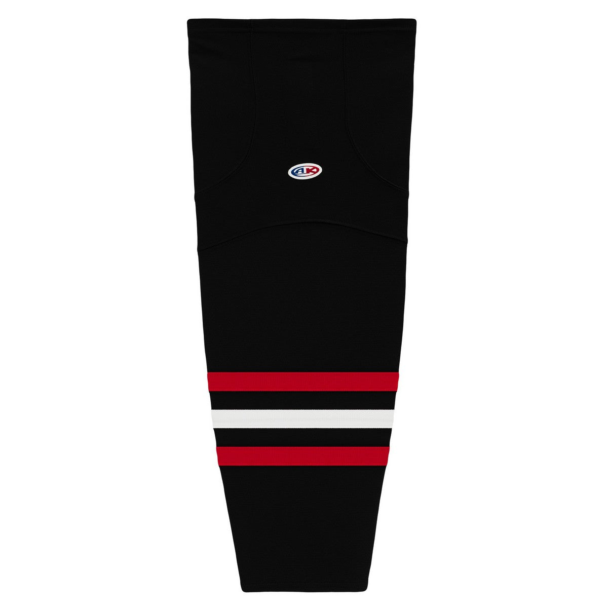 Striped Dry-Flex Moisture Wicking Black/Red/White Hockey Socks