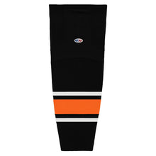 Load image into Gallery viewer, Striped Dry-Flex Moisture Wicking Black/Orange Hockey Socks

