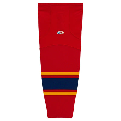 Striped Dry-Flex Moisture Wicking Red/Navy/Gold Hockey Socks