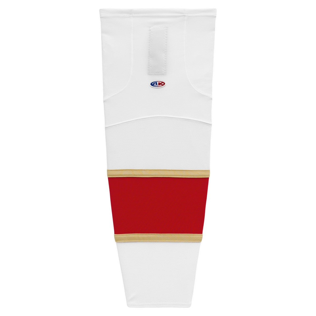 Striped Dry-Flex Moisture Wicking White/Red/Gold Hockey Socks