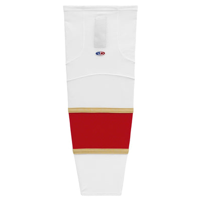 Striped Dry-Flex Moisture Wicking White/Red/Gold Hockey Socks