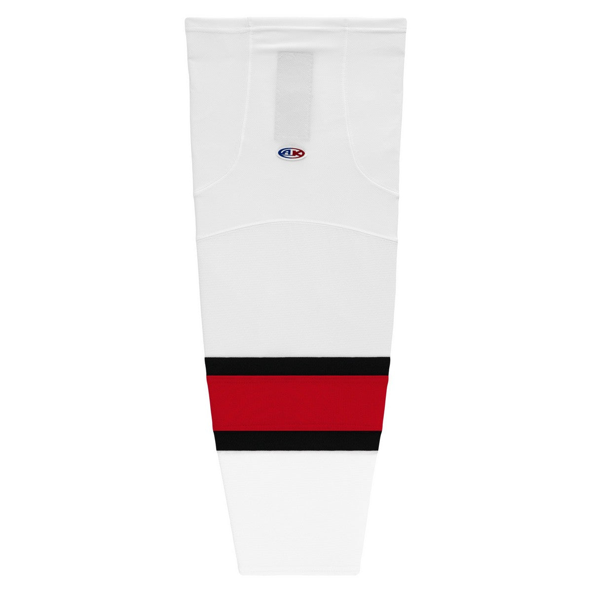 Striped Dry-Flex Moisture Wicking White/Red Hockey Socks