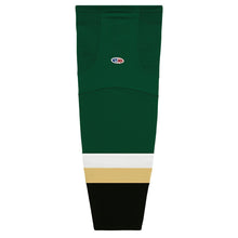 Load image into Gallery viewer, Striped Dry-Flex Moisture Wicking Green/Black Hockey Socks
