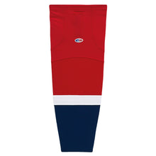 Load image into Gallery viewer, Striped Dry-Flex Moisture Wicking Red/Navy/White Hockey Socks
