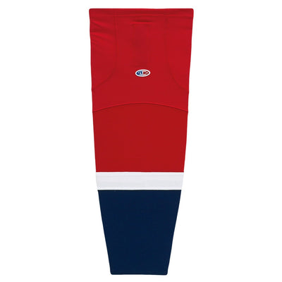 Striped Dry-Flex Moisture Wicking Red/Navy/White Hockey Socks