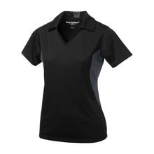 Load image into Gallery viewer, Ladies Snag Resistant Colour Block Sport Shirt Black-Iron Grey
