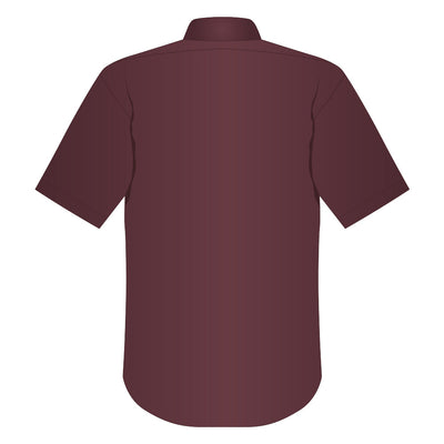 Ladies Easy Care Short Sleeve Woven Shirt Burgundy