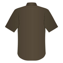 Load image into Gallery viewer, Ladies Easy Care Short Sleeve Woven Shirt Coffee Bean
