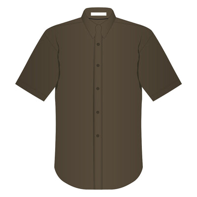 Ladies Easy Care Short Sleeve Woven Shirt Coffee Bean