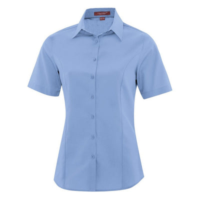 Ladies Everday Short Sleeve Shirt Blue Lake