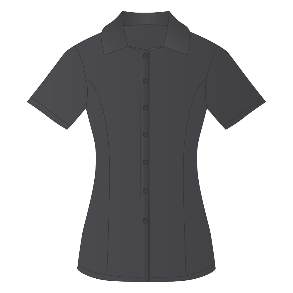 Ladies Everday Short Sleeve Shirt Iron Grey