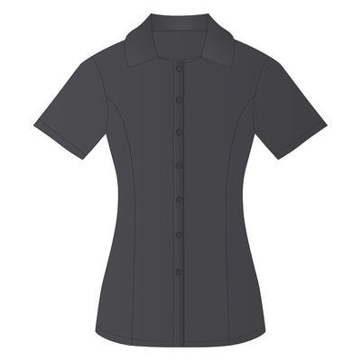 Ladies Everday Short Sleeve Shirt Iron Grey