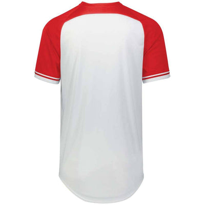 Classic White-Red V-Neck Jersey